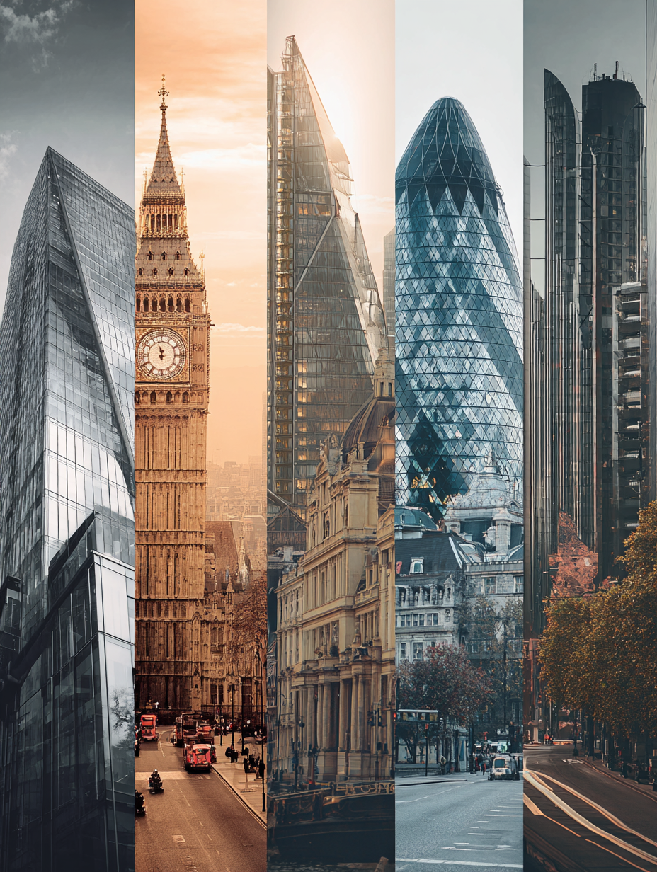 London financial district featuring Big Ben and The Gherkin representing Hot Spring IT's professional business environment